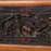Long Decorative Carved Panel in Red and Gold