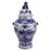 Large Chinese Blue and White Porcelain Temple Jar, Immortals