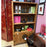 Oriental Style Book Cabinet, Light Elm