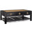 Carved Coffee Table, Black Lacquer