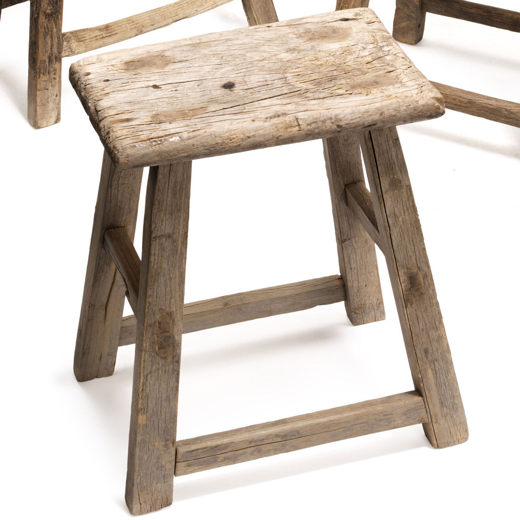 Flat Top Wooden Chinese Stool — Shimu