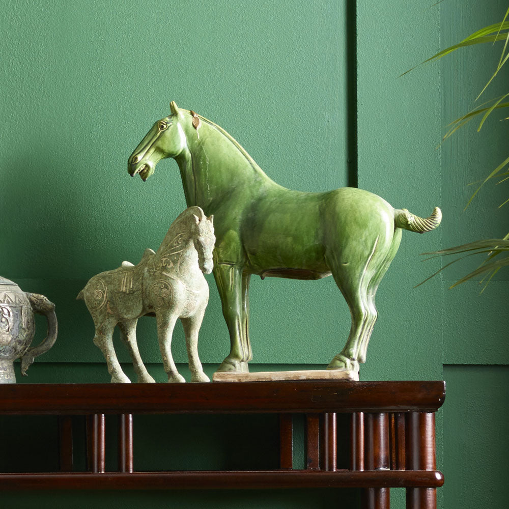 Green Ceramic Tang Horse — Shimu