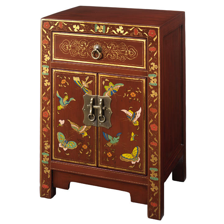 Small Butterfly Cabinet, Red Lacquer — Shimu