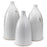 Set of Three White Stone Vases