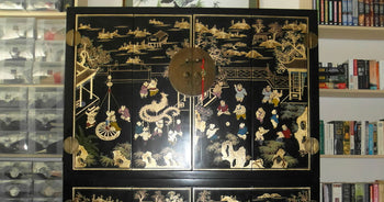 Painted Chinese Cabinet for Home Office
