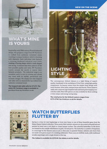 Cream Small Butterfly Cabinet