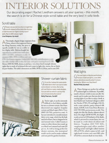 Low Scroll Table, Black Lacquer