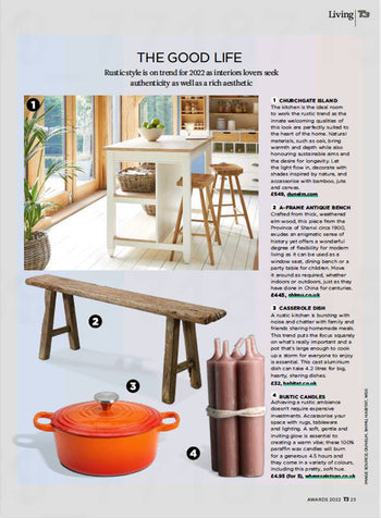 T3 Magazine, Antique Chinese Bench