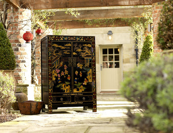 Shanxi painted cabinet, black lacquer