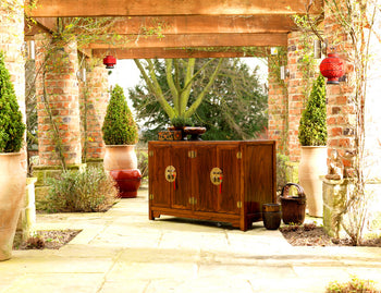 Double-Sided Cabinet in Warm Elm