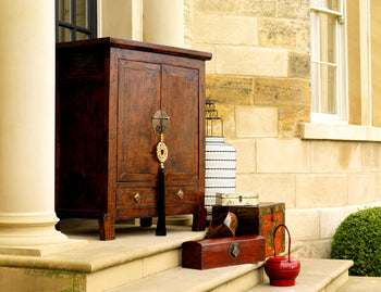Chinese Walnut Antique Cabinet