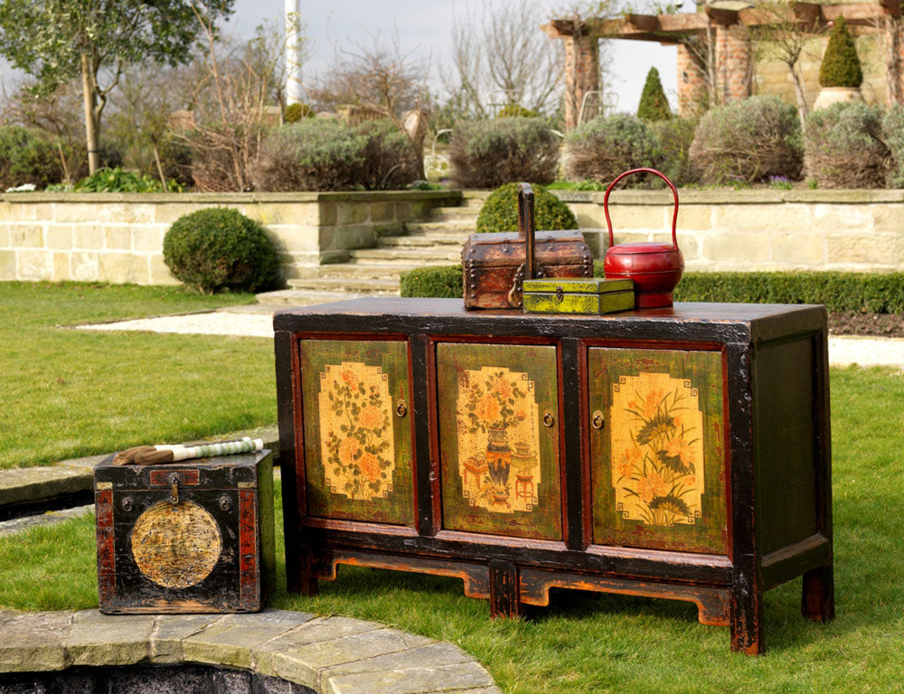Mongolian Antique Painted Sideboard