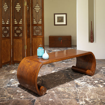 Low Scroll Table and Carved Screen