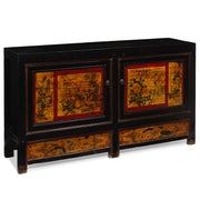 Antique Floral Painted Gansu Sideboard