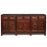 Large Painted Red Lacquer Antique Mongolian Sideboard