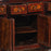 Large Painted Red Lacquer Antique Mongolian Sideboard