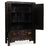 Chinese Antique Painted Black Shanxi Wedding Cabinet