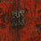Antique Red Painted Shanxi Side Cabinet
