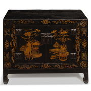 Antique Black Painted Shanxi Two Door Cabinet