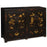 Black Painted Chinese Antique Double Cabinet with Curios