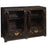 Black Painted Chinese Antique Double Cabinet with Curios