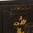 Black Painted Chinese Antique Double Cabinet with Curios