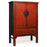 Red Lacquer Antique Shanxi Cabinet with Gold Decoration
