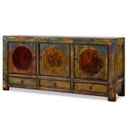 Large Vintage Chinese Painted Sideboard