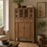 Antique Natural Elm Storage Cabinet