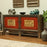 Painted Red and Black Antique Sideboard