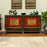 Painted Red and Black Antique Sideboard