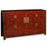 Antique Chinese Dongbei Red Painted Sideboard