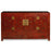 Antique Chinese Dongbei Red Painted Sideboard