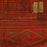 Antique Chinese Dongbei Red Painted Sideboard