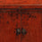 Antique Chinese Cinnabar Red End Cabinet