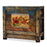 Blue Lacquer Cabinet with Floral Detail