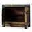Blue Lacquer Cabinet with Floral Detail