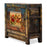 Blue Lacquer Cabinet with Floral Detail