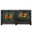 Crackled Blue Sideboard with Painted Doors