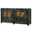 Crackled Blue Sideboard with Painted Doors