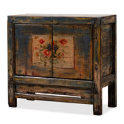 Pale Blue Cabinet with Peonies