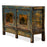 Blue Double Cabinet with Landscape Paintings