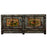 Crackled Blue Lacquer Sideboard with Flowers