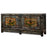 Crackled Blue Lacquer Sideboard with Flowers