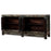 Crackled Blue Lacquer Sideboard with Flowers