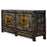 Crackled Blue Lacquer Sideboard with Flowers