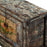 Crackled Blue Lacquer Sideboard with Flowers