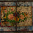 Crackled Blue Lacquer Sideboard with Flowers
