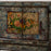 Crackled Blue Lacquer Sideboard with Flowers