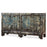 Two Door Crackled Blue Lacquer Sideboard